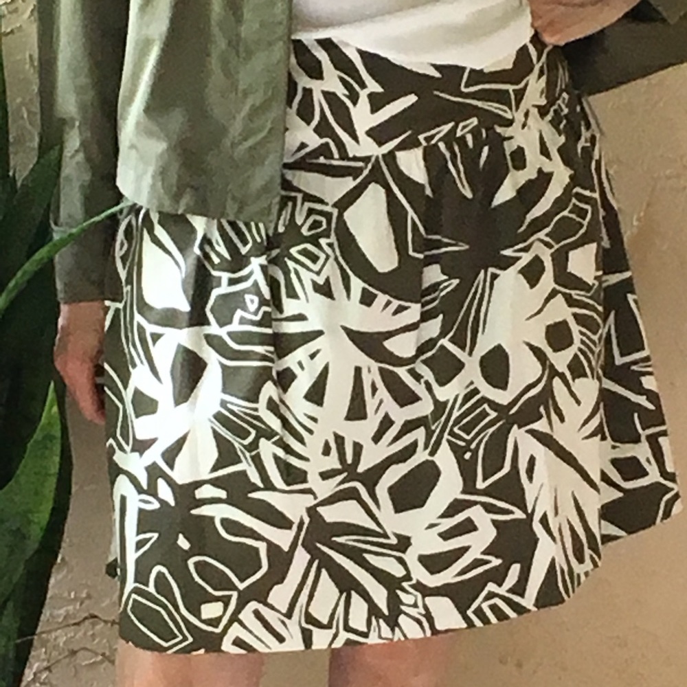 Ralph Lauren Tropical Print Fit-and-Flair Skirt